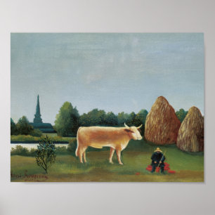 Poster Henri Rousseau - Scene in Bagneux on the Outskirts