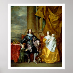 Poster Henrietta Maria et Charles I de Van Dyck