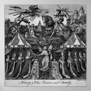 Poster Henry 5th, his Queen and Family