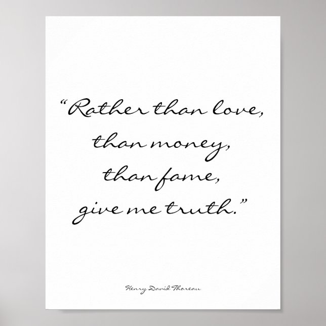 Poster Henry David Thoreau Citation Inspirationnelle Art (Devant)