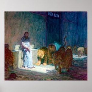 Poster Henry Ossawa Tanner Daniel dans le repaire des