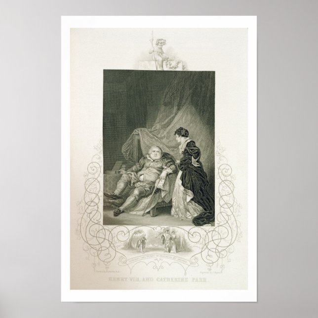 Poster Henry VIII et Catherine Parr, dans la pièce Henry  (Devant)