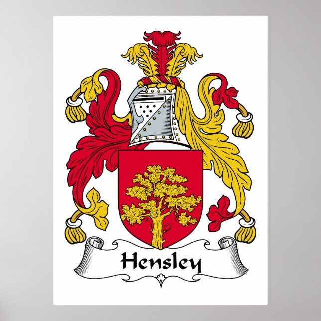 Poster Hensley Family Crest (Devant)