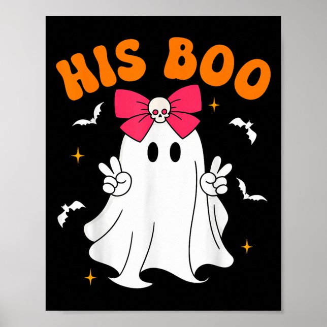 Poster Her Boo &amp; His Boo Funny Matching Halloween Cou (Devant)