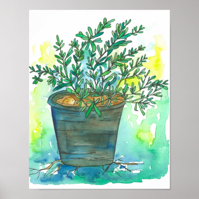 Poster Herb Garden Rosemary (Devant)