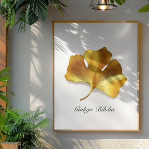 Poster Herbal Life, Golden Ginkgo Biloba personnalisable