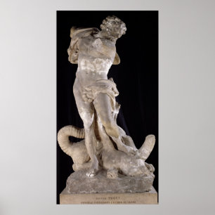 Poster Hercules combattant l'hydre de Lérnaean