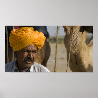 Poster Herder de chameaux au Rajasthan