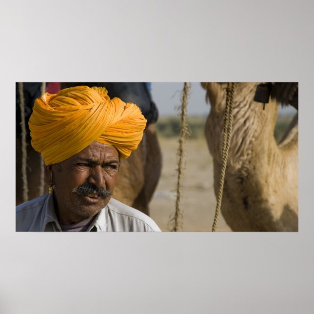 Poster Herder de chameaux au Rajasthan (Devant)