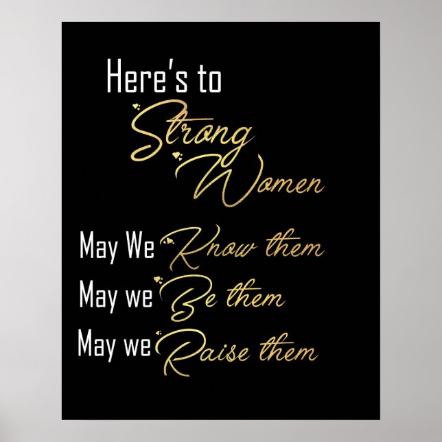 Poster "Here's Strong Women" (Vorne)