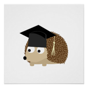 Poster Hérisson de diplôme