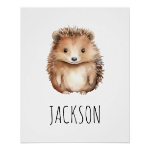 Poster Hérisson mignon ! Personnalisable sans genre