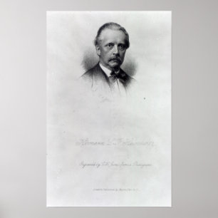 Poster Hermann von Helmholtz, gravée par C.H Jeens