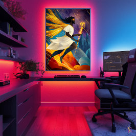 Poster Hermes - Légende minimaliste cubiste - Messenger