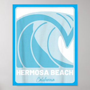 Poster Hermosa Beach Californie Ca Souvenir de vacances d