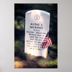 POSTER HERO AUDIE MURPHY GRAVE - ARLINGTON