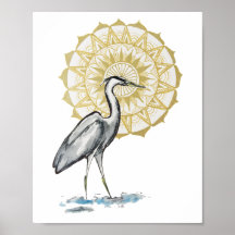 Heron Mandala 8x10 Imprimer