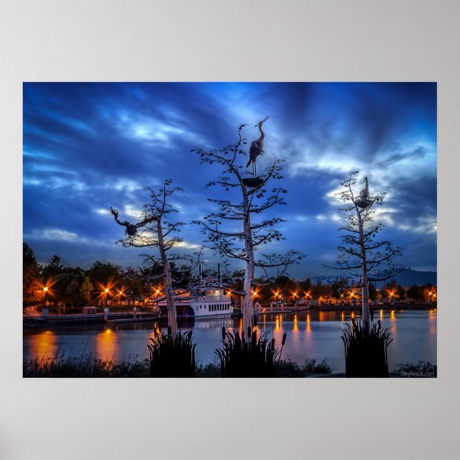 Poster Hérons riverains (Devant)