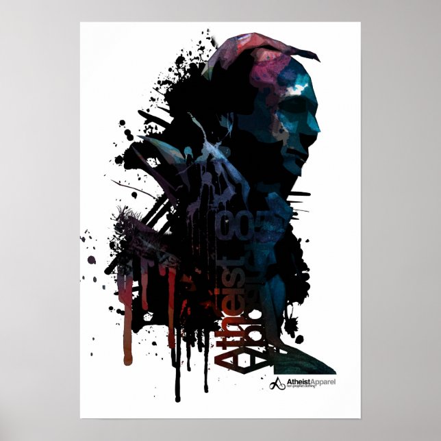 Poster Héros athées Christopher Hitchens (Devant)