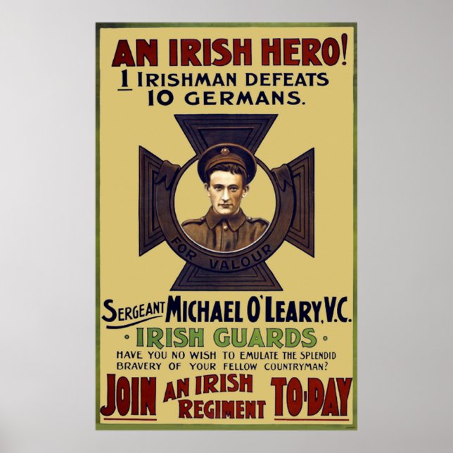 Poster Héros de la Garde irlandaise WW I (Devant)