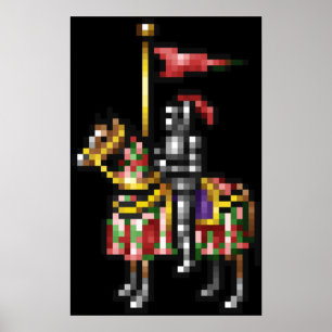 Poster Héros de la puissance et chevalier magique Retro P