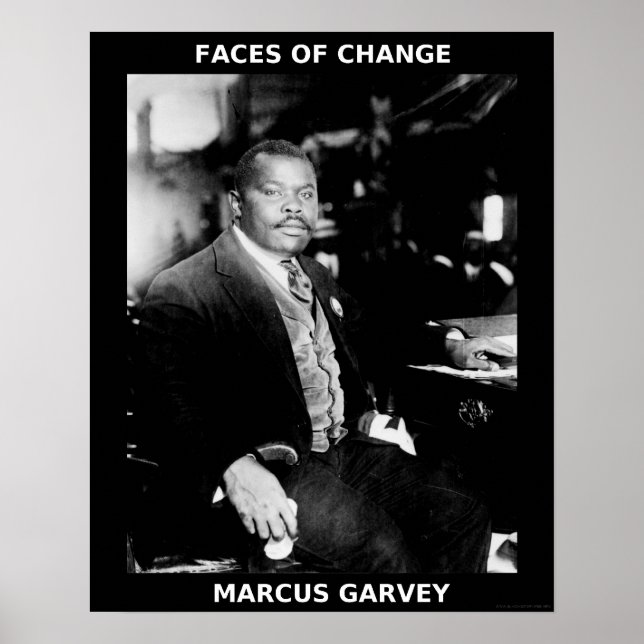 Poster Héros du Mois de l'Histoire Noire - Marcus Garvey (Devant)