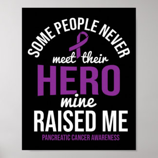 Poster Héros M'a élevé Pancréatic Cancer Sensibilisation
