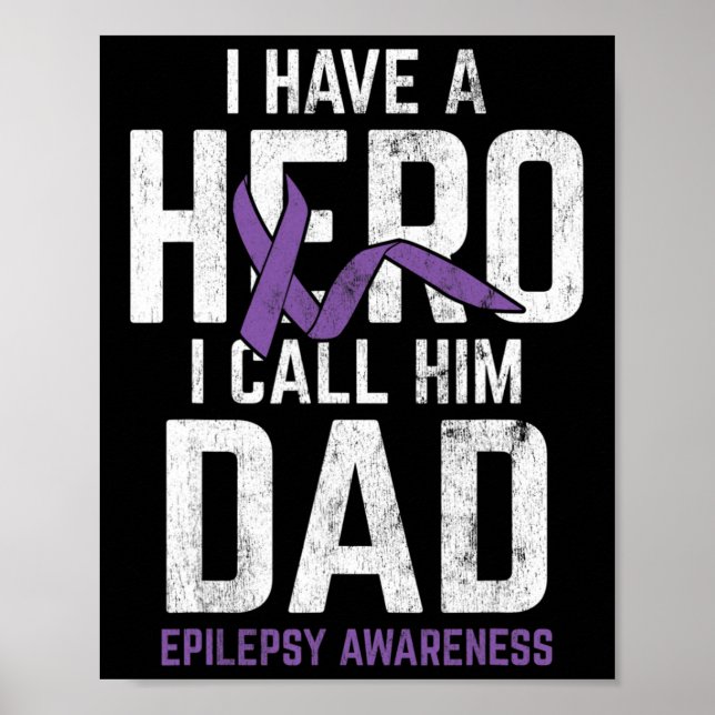 Poster Héros Papa Epilepsy Sensibilisation Epilepsie Pati (Devant)