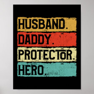 Poster Héros protecteur du père de famille Fête des pères