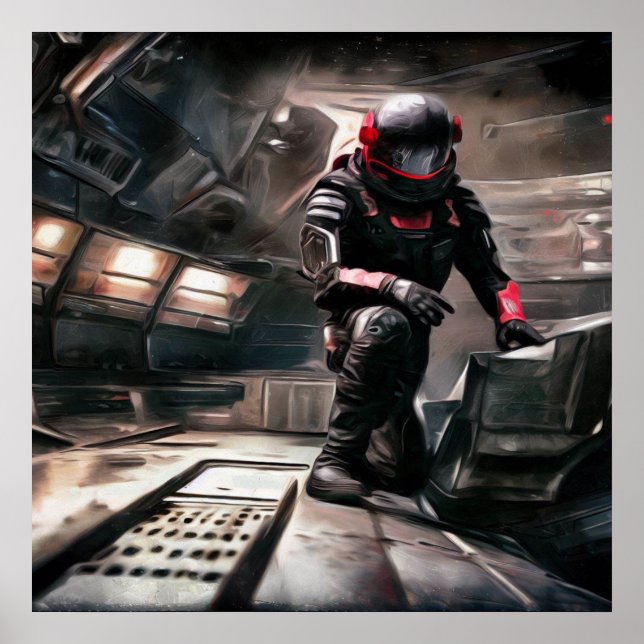 Poster Héros SF à bord du vaisseau spatial 3 (Devant)