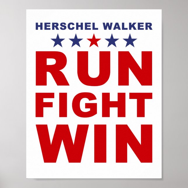 Poster Herschel Walker : Géorgie Sénat USA (Devant)