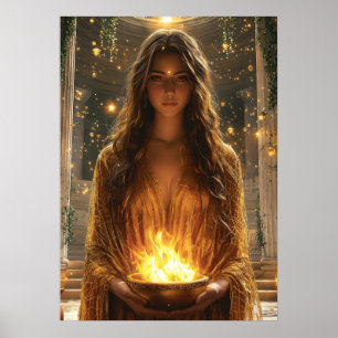 Poster Hestia, déesse du foyer - Gardienne