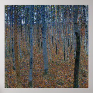 Poster Hêtraie de ~ d'affiche de Gustav Klimt