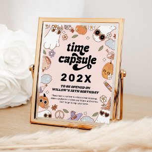 Poster Heure Capsule Super Halloween Éffrayant Anniversai