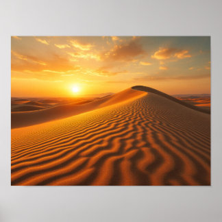 Poster Heure dorée Photographie du coucher de soleil sur