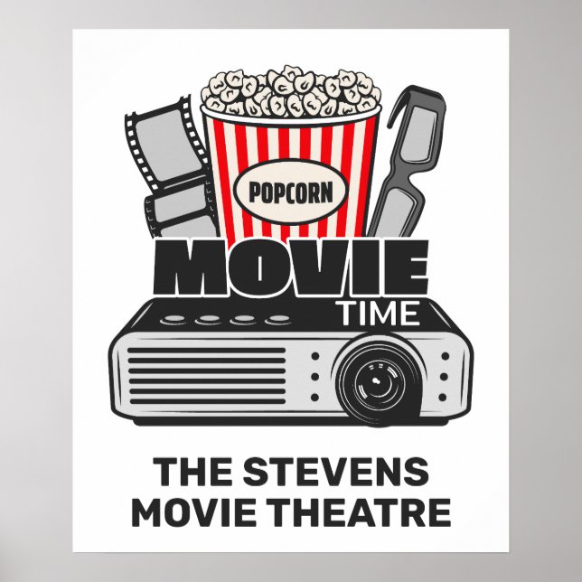 Poster Heure du film texte personnalisé (Devant)