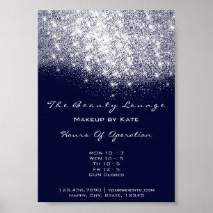 Poster Heures d'ouverture Beauty Maquillage Studio Gris M