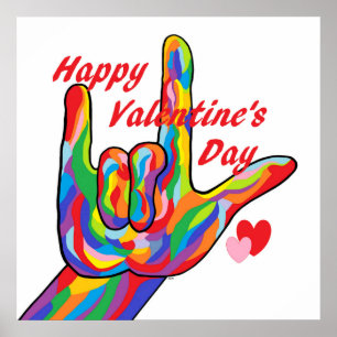 POSTER HEUREUSE SAINTE-VALENTIN ASL