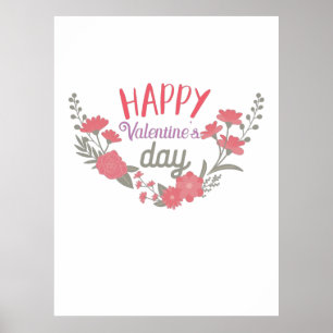 Poster Heureuse Sainte-Valentin cadeau Couple
