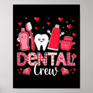 Poster Heureuse Sainte-Valentin Dental Crew Love Dental A