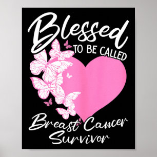 Poster Heureux D'Être Appelé Cancer Du Sein Survivant Pin