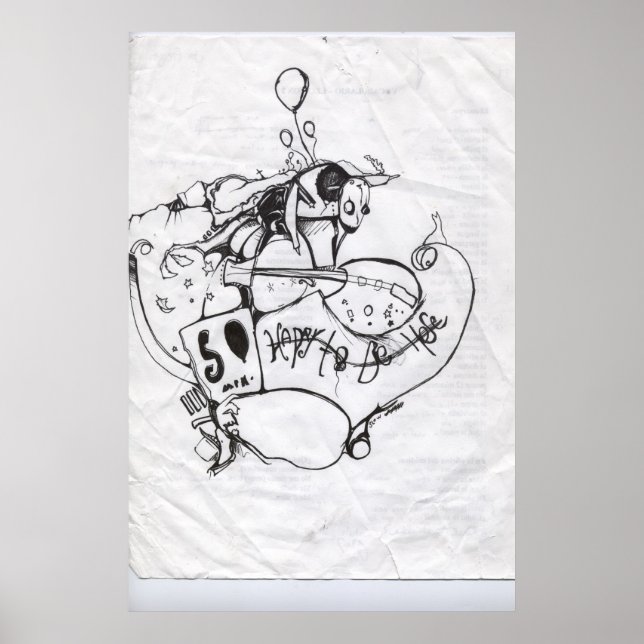 Poster heureux d'être ici (Devant)