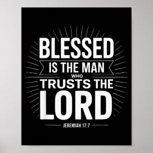 Poster Heureux est l'homme qui se confie dans le Seigneur