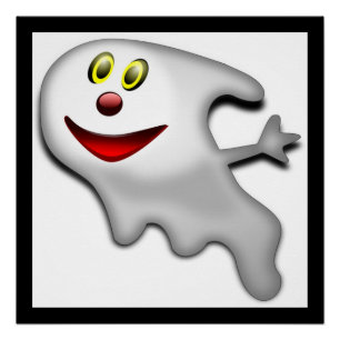 POSTER "HEUREUX HALLOWEEN" GHOST