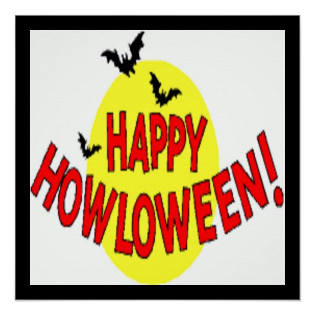 POSTER "HEUREUX HOWLOWEEN" BATS (Devant)