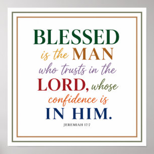 Poster Heureux l'homme qui se confie dans le Seigneur Rad