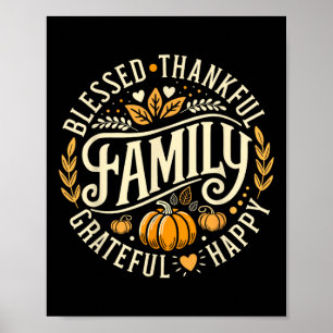 Poster Heureux Merci Merci Famille Heureuse Pour Merci