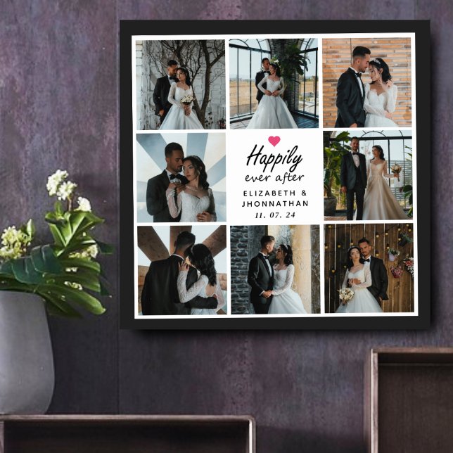 Poster Heureux toujours après la photo Mariage moderne Co (Créateur téléchargé)