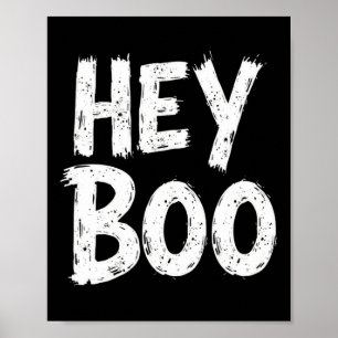 Poster Hey Boo Funny Halloween Fantôme