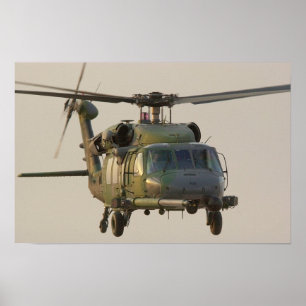 Poster HH-60G pavent l'affiche d'hélicoptère de faucon